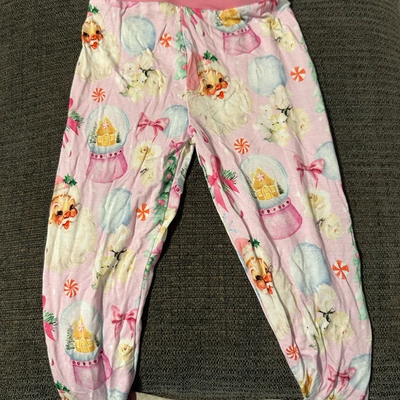 Bums & Roses Christmas Pajama Set - Pink - Picture 3 of 3